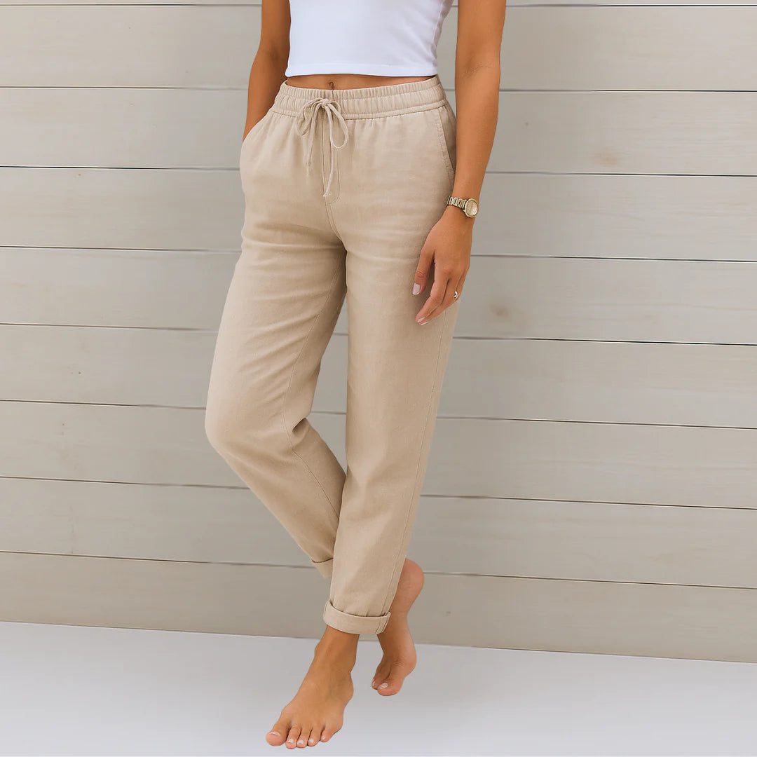 Anna™ Pantalon en Lin Premium