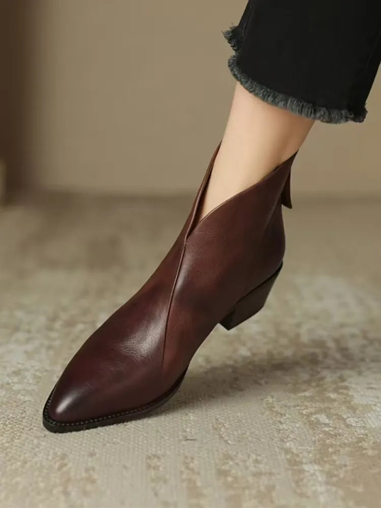 Marguerite™ – Bottes Vintage à Talon Moyen