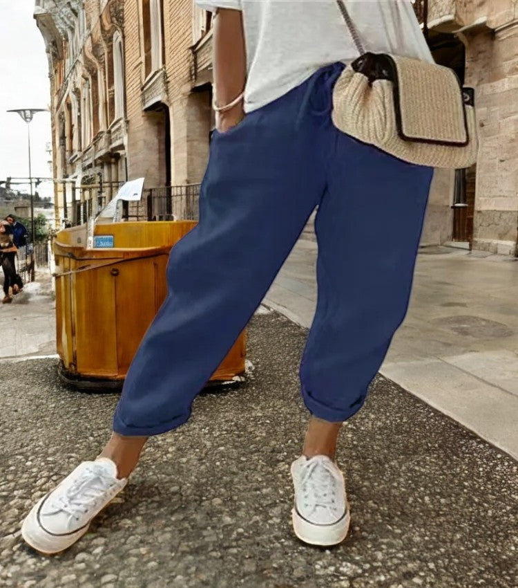 Blandine™ – Pantalon en Lin Aéré à Coupe Décontractée