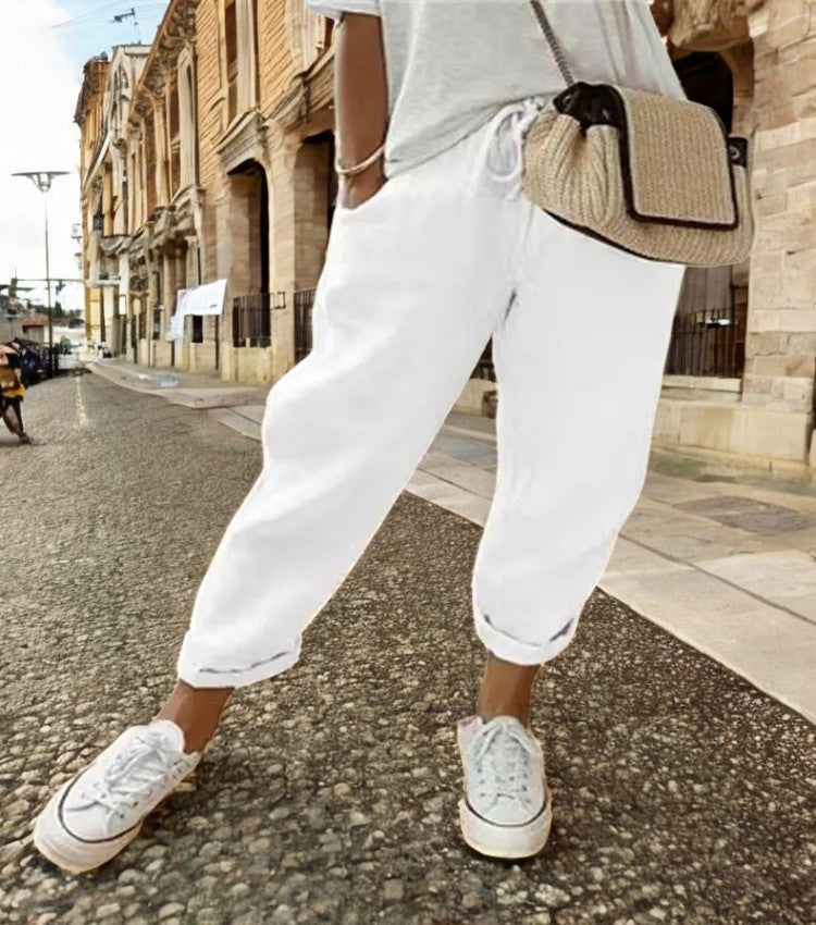 Blandine™ – Pantalon en Lin Aéré à Coupe Décontractée