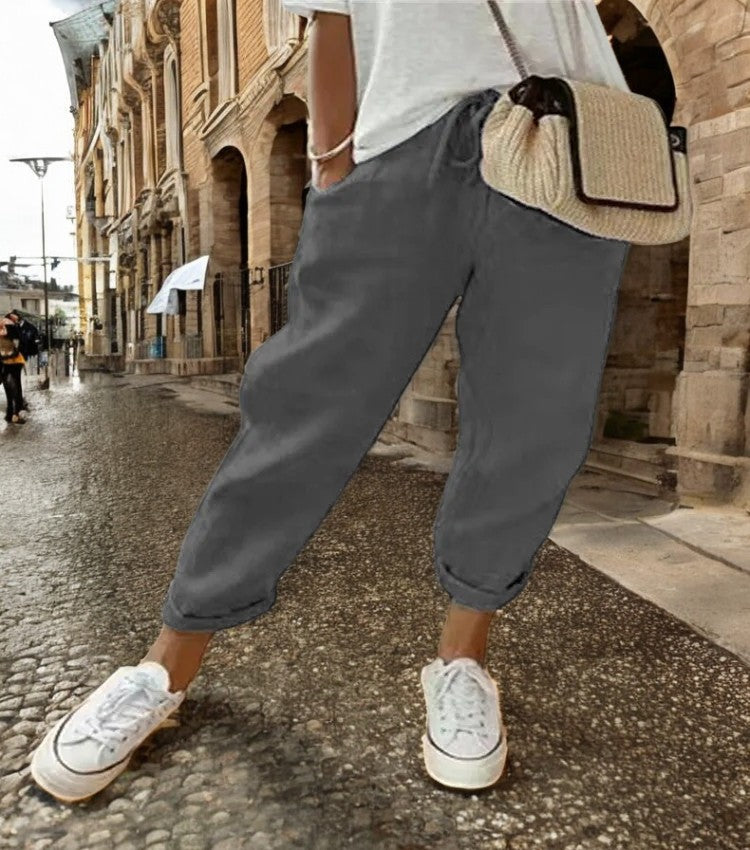 Blandine™ – Pantalon en Lin Aéré à Coupe Décontractée