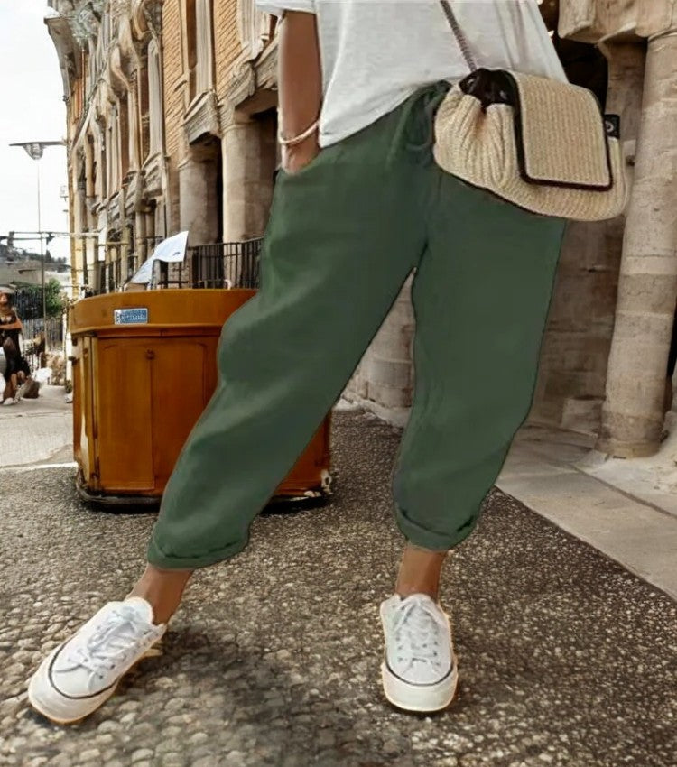 Blandine™ – Pantalon en Lin Aéré à Coupe Décontractée
