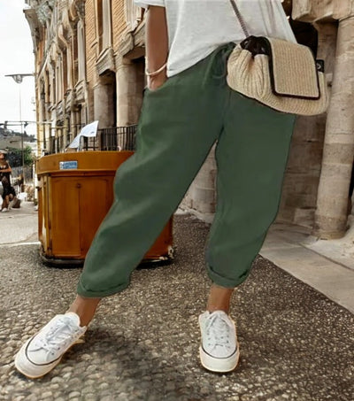 Blandine™ – Pantalon en Lin Aéré à Coupe Décontractée