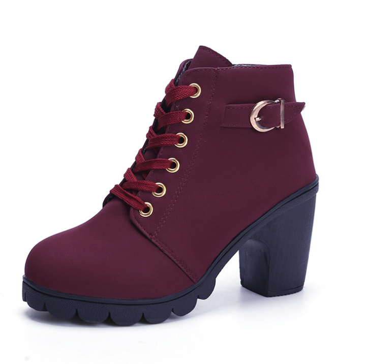 Amandine™ – Bottes d’Hiver Lacées Premium