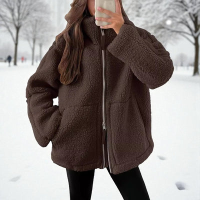 Coraline™ | Veste Teddy Virale Douillette avec Poches