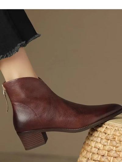 Marguerite™ – Bottes Vintage à Talon Moyen