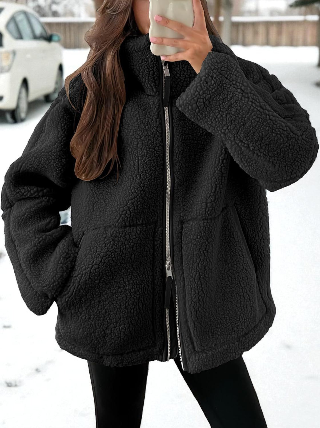 Coraline™ | Veste Teddy Virale Douillette avec Poches