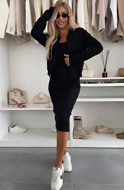 Leona™ Ensemble Robe et Cardigan Chic Classique