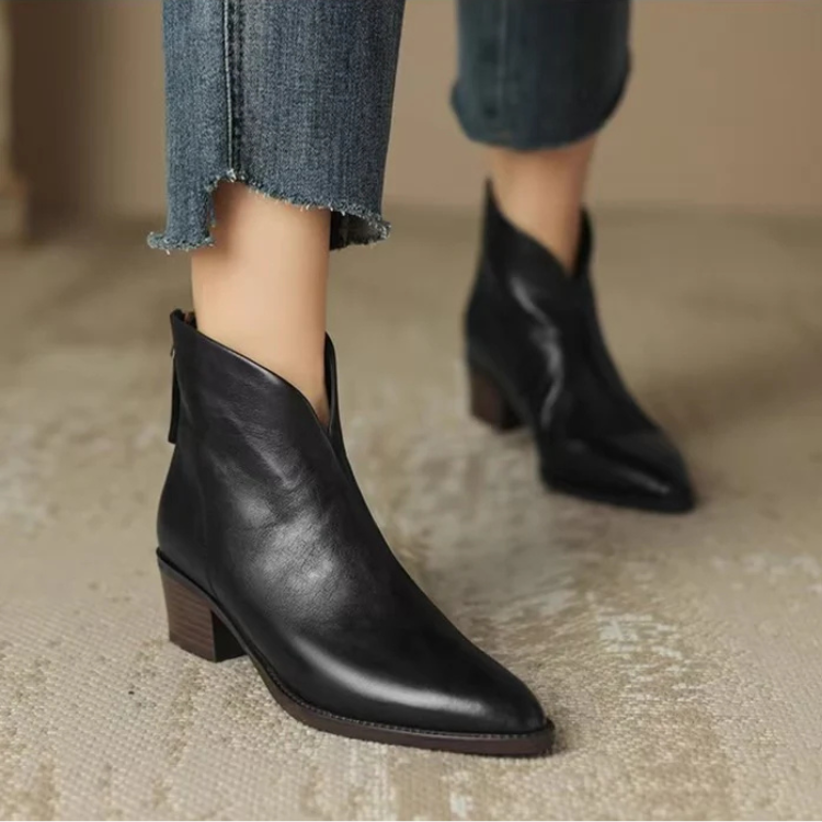 Marguerite™ – Bottes Vintage à Talon Moyen