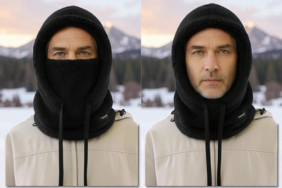 Cagoule d’Hiver Unisexe en Sherpa avec Protection Intégrale