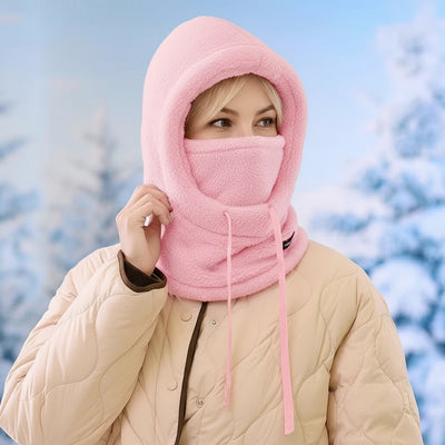 Cagoule d’Hiver Unisexe en Sherpa avec Protection Intégrale