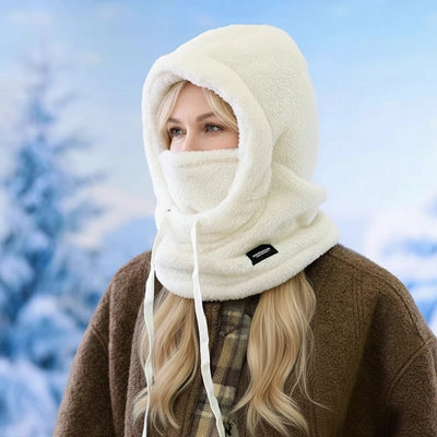 Cagoule d’Hiver Unisexe en Sherpa avec Protection Intégrale