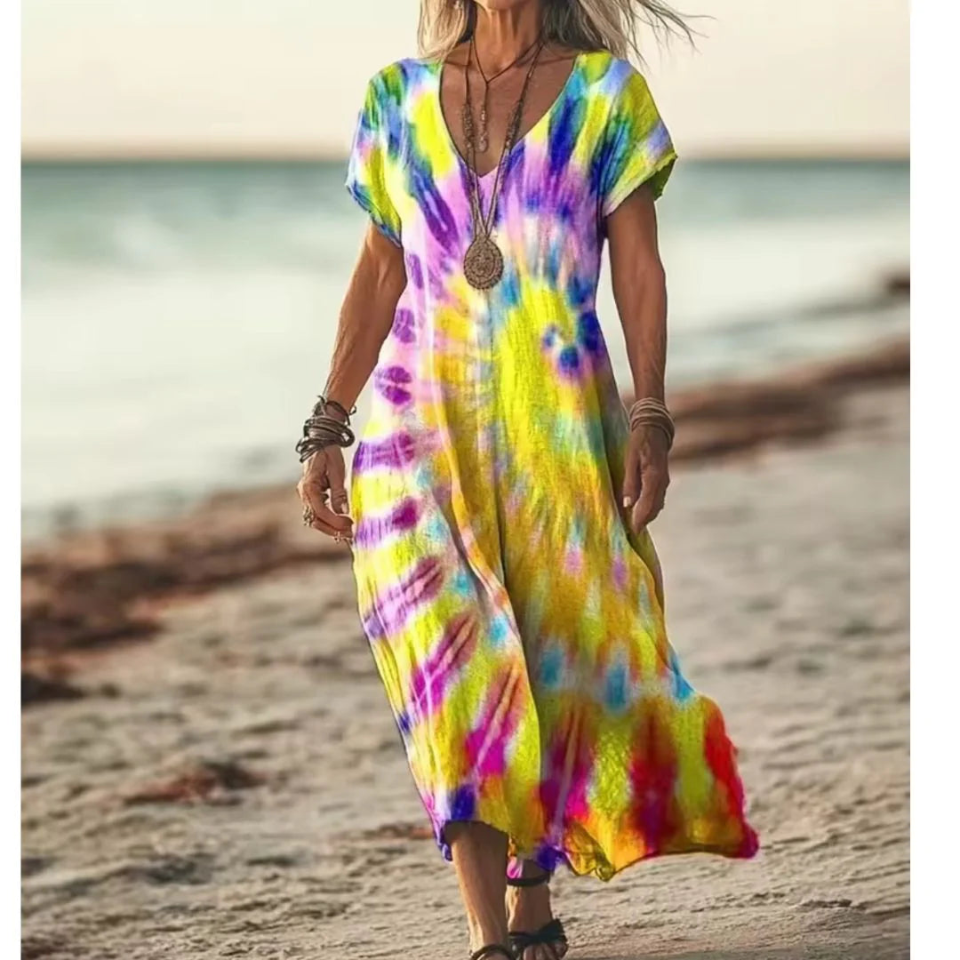 Edith™ – Robe Vintage à Dégradé Doux