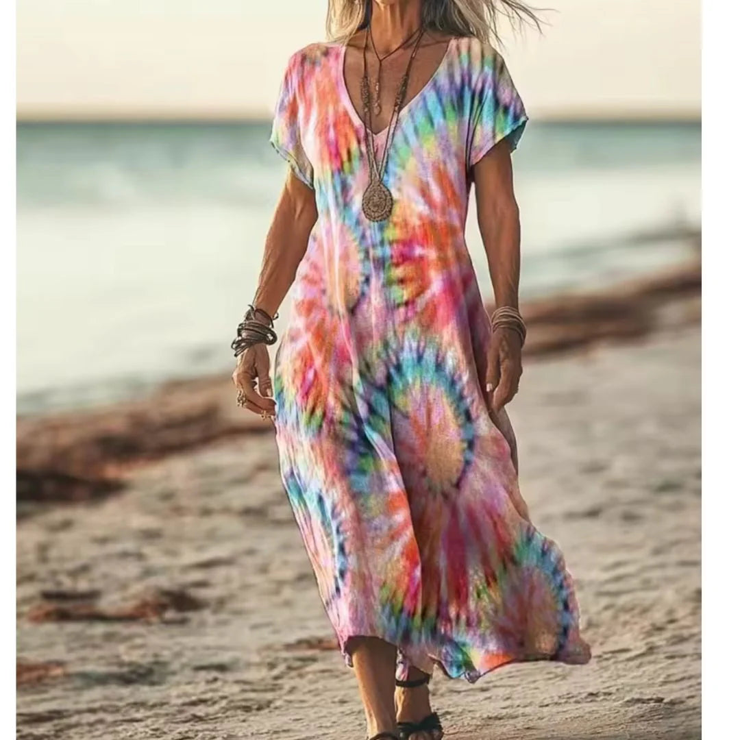 Edith™ – Robe Vintage à Dégradé Doux