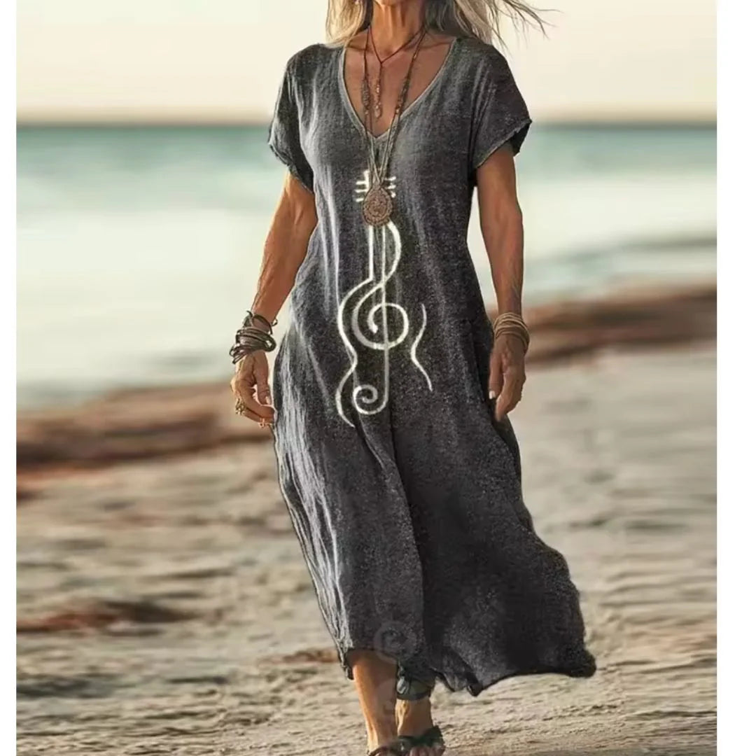 Edith™ – Robe Vintage à Dégradé Doux